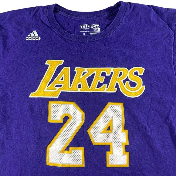 Kobe Bryant Los Angeles Lakers Men’s Large Adidas Jersey Shirt #24 The Go-To Tee - Picture 1 of 8
